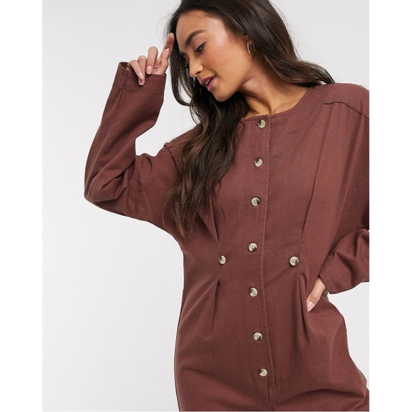 ASOS Design Curve Denim Relaxed Boiler-suit Jumpsuit - Picture 2 of 9